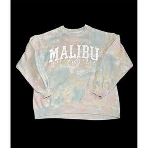 Hollister Tie Dye Pastel Crewneck Sweatshirt Malibu Size XS Soft Cozy
